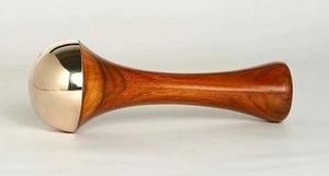 Masajeador facial de madera Kansa, herramienta de masaje ayurvédica Kansa, varita de madera Kansa para el cuidado de la piel - Product Image 3