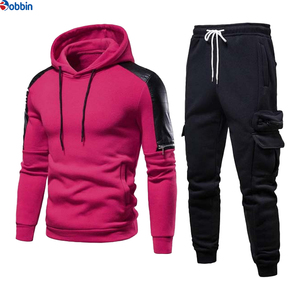 Top Trend Men's Hooded Tracksuit Set Solid Color Full Sleeve Casual Jogging <b>Pants</b> Side Pockets Breathable Polyester Autumn Wear - Product Image 4