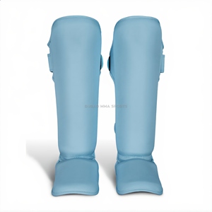 Protections de tibia et coussinets d'entraînement Muay Thai en cuir PU pour la protection MMA et de boxe - Product Image 4