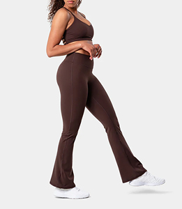 New Arrival Custom Made High Waist Women Waist <b>Flare</b> <b>Leggings</b> Latest Fashion Quick Dry Breathable Wholesale Price - Product Image 6