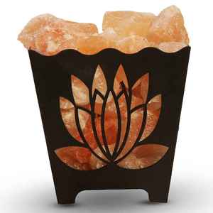 High-Grade 100% Pure Natural Pink Himalayan Salt <b>Lamp</b> Luxury <b>Table</b> <b>Lamps</b> Eco-friendly Iron Basket Carved Animal for Home - Product Image 3