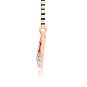 Collier Mangalsutra classique pour femme GLEAMORA ENTERPRISE plaqué or rose 18 carats avec diamant de laboratoire certifié IGI - Product Image 3
