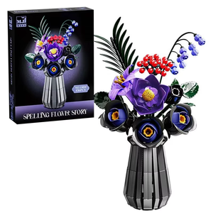 Bloques de Construcción de Jarrón con Ramo de Flores, 982 Piezas, Modelo de Flor Eterna, Ladrillos Decorativos para el Hogar, Regalo Romántico para Niñas, Juguete DIY para Niños - Product Image 1