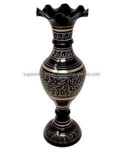 Floreros de Metal antiguos y macetas y jardineras de alto grado, Metal dorado, latón, dormitorio, sala de dibujo, oficina, hogar, Interior - Product Image 6