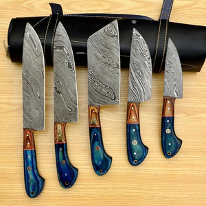 ชุดมีดเชฟเหล็กดามัสกัสสุดหรู พร้อมด้ามจับที่สะดวกสบายเพื่อประสิทธิภาพการทำงานในครัวที่มีประสิทธิภาพ - Product Image 1