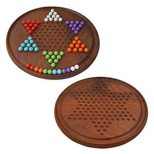 Juego de Damas Chinas de Madera Pintada con Fichas Tradicionales y Canicas de Colores para Adultos y Niños - Product Image 2