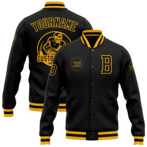 Blouson universitaire pour homme 100 % coton, avec patch chenille personnalisé Elite Club, en sergé, style baseball, boutons-pression, vêtement d'extérieur - Product Image 1