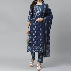 New Fashion Women Muslim Floral Printing Long Sleeve Casual Dress Ladies <b>Flower</b> Print Formal Dresses - Product Image 4