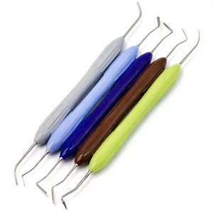 Ensemble d'instruments de restauration dentaire composite antérieurs et postérieurs en acier inoxydable, haute qualité, poignée ergonomique, plusieurs couleurs - Product Image 1