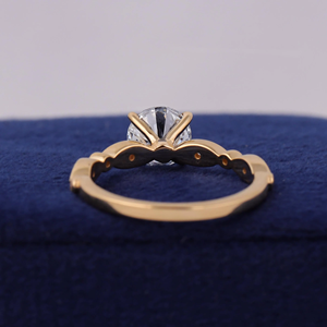 Classic Round Brilliant Cut Diamond Engagement Ring white Gold Prong Setting Women's Fine Jewelry - Product Image 2