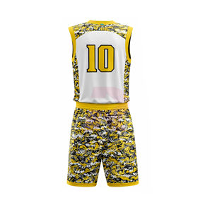 เสื้อบาสเก็ตบอลปักลายแบบซับลิเมชั่น เสื้อบาสเก็ตบอลและกางเกงขาสั้นแบบสั่งทำพิเศษ ชุดยูนิฟอร์มบาสเก็ตบอลแบบกลับด้านได้สำหรับผู้ใหญ่ ไซส์พลัส - Product Image 3