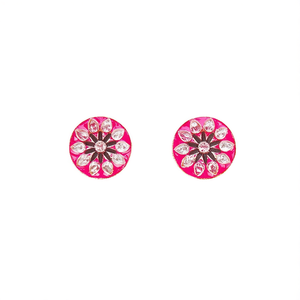 Kundan Pink Stone Stud Earrings-18K Gold Plated Trendy Jewelry - Product Image 2