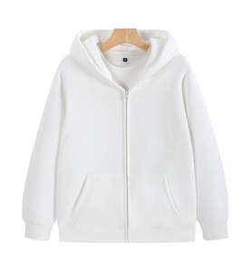 Unisex <b>Full</b> <b>Zip</b> <b>Hoodie</b> 100% Cotton Custom Casual Fleece Jacket Warm Comfortable Pullover Streetwear Eco-Friendly Breathable - Product Image 3