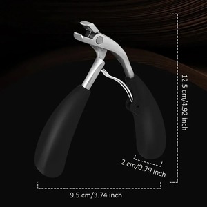 กรรไกรตัดเล็บมืออาชีพ สไตล์ทันสมัย ใบมีดสแตนเลส ขอบเว้า ช่องเปิดกว้าง ป้องกันการกระเด็น ด้ามจับยาว สำหรับเล็บเท้าและเล็บมือ - Product Image 2