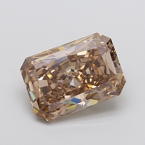 Diamant de 5,39 carats, taille radiant, couleur marron fantaisie |   Pierre rectangulaire de laboratoire polie, taille EX, symétrie 10/10, dureté 10/10 pour la fabrication de bijoux - Product Image 3