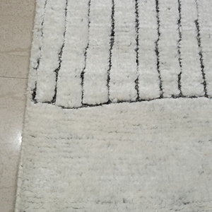 Tapis géométrique moderne noué à la main - Product Image 1