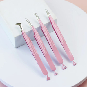 Eyelash Tweezer For Personal Care False Eyelash Placement & <b>Removing</b> Lashes Non Slip Ergonomic Design Grips Custom <b>Box</b> Packing - Product Image 3