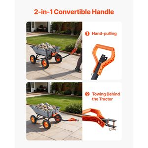 Carrello Ribaltabile Gigante in Polietilene con Capacità di 680 Kg, Meccanismo di Scarico Rapido a 90° e Manico Regolabile - Product Image 5