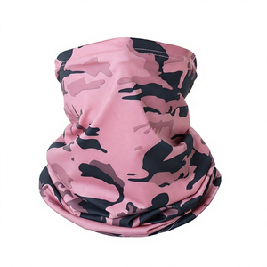 Cagoule unisexe rose camouflage style punk, masque facial en polyester respirant et imperméable, ajustable, pour adulte, idéal pour l'extérieur - Product Image 1