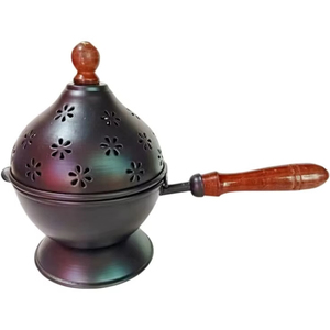 Rustic Decorative Metal <b>Bakhoor</b> Burner Incense Holder For <b>Oud</b> Fragrance Interior Decoration Accent Piece - Product Image 1