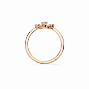 Anillo de Diamantes Cultivados en Laboratorio Radiance en Oro Rosa de 18K, Juego de 5 Piezas con Certificación IGI, Claridad VVS, Corte Brillante, Lujoso para Mujer - Product Image 4