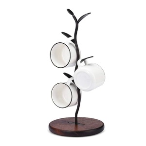 New Selling Modern Eco-Friendly Metal Mug Rack <b>Kitchen</b> Countertop Coffee Cup Holder Stand Customized Size Shape <b>Hooks</b> - Product Image 1
