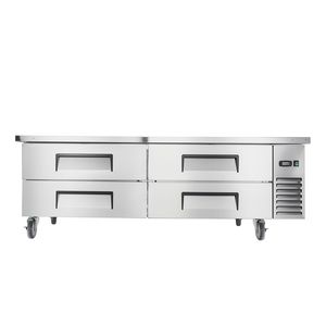 Attrezzatura di Refrigerazione per Cucine Commerciali, Frigorifero da Lavoro Chef Base 72 Pollici con 4 Cassetti, 12 Vaschette, in Acciaio Inox, Capacità 800 Libbre - Product Image 1