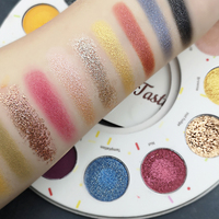 Palette de fards à paupières métalliques foncés 12 couleurs, pailletés et scintillants, haute qualité, luxe, végétalien, haute pigmentation, poudre minérale pressée, sans cruauté