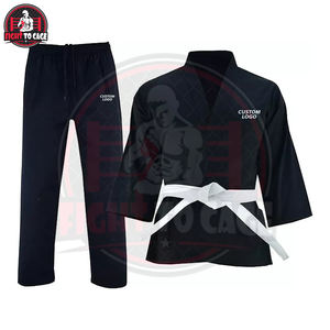 Nouvelle conception 2026 – Uniforme de Taekwondo respirant en tissu nid d'abeille – Dobok TKD personnalisé noir uni – Tenue d'arts martiaux pour l'entraînement - Product Image 2