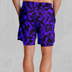 Work Wear Men's Shorts Casual Sports Loose Quick Dry Solid Color Sublimation Design Lightweight Nylon/Cotton <b>Windproof</b> - Product Image 2