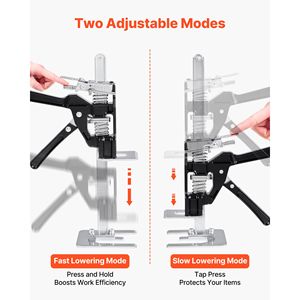 2 Pezzi Martinetti Manuali in Metallo con Capacità di 200 kg e Indicatore di Livello Magnetico da 23,6 cm - Nuovo - Product Image 4