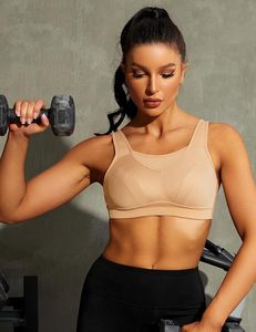 Women Racerback Yoga Sports Bra Scoop Neck Medium Support Breathable <b>Mesh</b> Seamless Solid Color Workout <b>Top</b> - Product Image 2