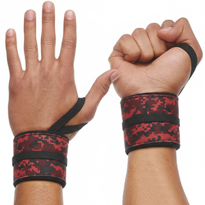 Muñequeras de Algodón para Levantamiento de Pesas, Soporte para Muñeca con Lazos para Pulgar, para Entrenamiento en Gimnasio y Powerlifting - Product Image 3