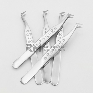 Pince à cils en acier inoxydable avec design cœur, pointe lisse, outil de précision pour extensions de cils, volume et pointe de précision - Product Image 6