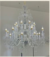 Lustre sur mesure de luxe, luminaire suspendu moderne en cristal LED, lampe de plafond design pour salon, hôtel, villa, décoration