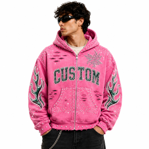Wholesale <b>Zip</b> Hoodie Supplier Heavyweight Factory Hoodie Manufacturer Hoodie OEM Production - Product Image 5