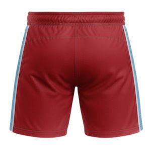 Men <b>Red</b> Sublimated Ice Hockey Training Shorts Polyester Drawstring Side Stripe Athletic Sports Shorts Training Match Wear - Product Image 2
