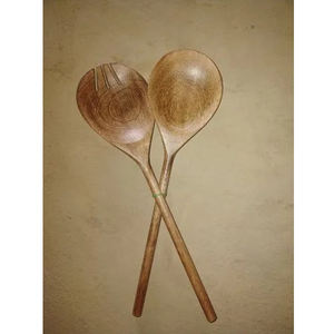 Excelente diseño, juego de servidores de ensalada de madera de acacia de 2 piezas, juego de utensilios de madera para servir ensalada, precio de fábrica al por mayor. - Product Image 6