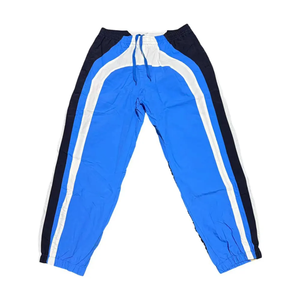 Pantalon de survêtement sport pour homme, longueur intégrale, design rayé, fermeture à cordon, séchage rapide, matière polyester, poches latérales, coupe classique - Product Image 4