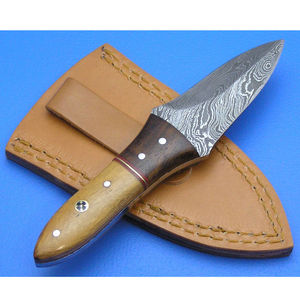 Cuchillo para Abrir Ostras de Acero de Damasco, Cuchillo de Cocina Personalizado al por Mayor con Mango de Madera y Funda - Product Image 2