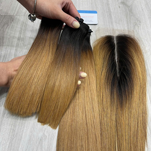 Extensiones de Cabello Liso Ombre SDD y DD de Color Degradado, Precio de Fábrica, Duraderas, 100% Cabello Humano Vietnamita - Product Image 3