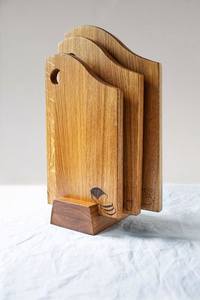 Planche à découper en bois faite à la main pour la préparation des légumes, des fruits, de la viande, du pain et des aliments - Product Image 5