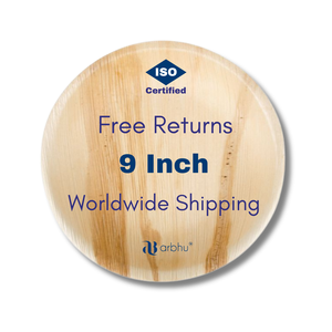 Plant Based Areca Palm Leaf Plate Biodegradable Disposable Wood <b>Dinner</b> <b>Tray</b> Sustainable Eco Friendly Natural Tableware - Product Image 1