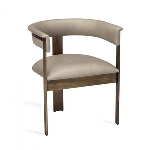 Chaise de salle à manger rembourrée moderne avec structure en métal, assise et dossier en tissu, design contemporain pour mobilier de maison - Product Image 6