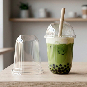 Wholesale Transparent PP Plastic <b>Cup</b> with Lid 95mm Diameter for Iced Matcha Tea <b>Cold</b> Drinks - Product Image 1