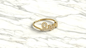 Luxury 18K Gold Love Round Diamond <b>Ring</b> Statement Promise Wedding Band Dainty Engagement <b>Ring</b> <b>Stack</b> <b>Ring</b> Jewelry for Women - Product Image 3
