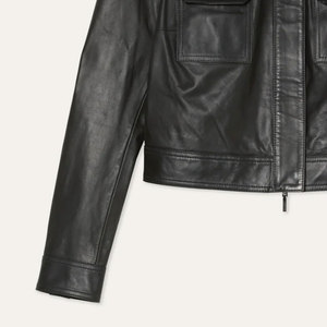 New Arrival Full Sleeve Women <b>Leather</b> Crop <b>Jacket</b> Women Wear <b>Long</b> Sleeve Best Quality <b>Leather</b> <b>Jackets</b> - Product Image 6