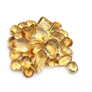 Piedra Preciosa Suelta de Citrino Natural, Corte Mixto Facetado, Color Amarillo, Varios Tamaños para Joyería Artesanal - Product Image 2