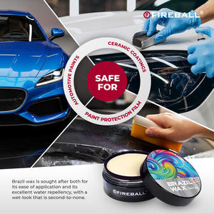Cera de Carnauba Brasileña FIREBALL Premium 150ml, Alto Brillo, Protección UV para el Exterior del Automóvil, Mejora el Color de la Pintura, Crea una Superficie Lisa - Product Image 4