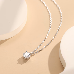 Wholesale IGI Certified 14K 18K Gold Lab Grown Diamond Solitaire Pendant Necklace Round Brilliant Cut <b>Choker</b> Jewelry for Women - Product Image 3